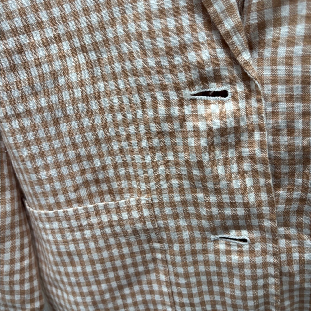 Madewell Linen Dorset Blazer in Gingham Check - Picture 11 of 15